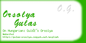 orsolya gulas business card